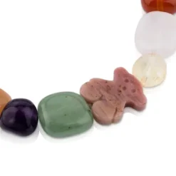 Silver TOUS Color Bracelet with rhodonite