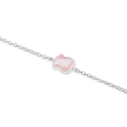Silver TOUS Color Bracelet with Quartz Bear motif