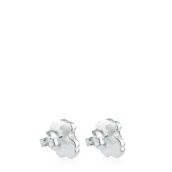 Silver TOUS Color Earrings with faceted onyx