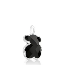 Silver TOUS Color Pendant with faceted onyx 3,3cm.