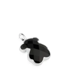 Silver TOUS Color Pendant with faceted onyx 3,3cm.