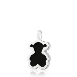 Silver TOUS Color Pendant with faceted onyx 3,3cm.