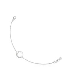 Silver TOUS Fellow Bracelet with a pearl and bear