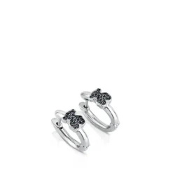 Silver TOUS Gen Hoop Earrings with Spinels