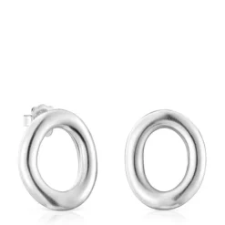 Silver TOUS Hav Circle earrings