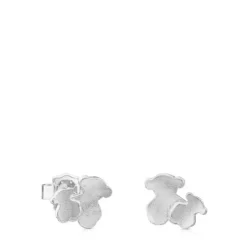 Silver TOUS Hill Earrings Bear motif 1cm.