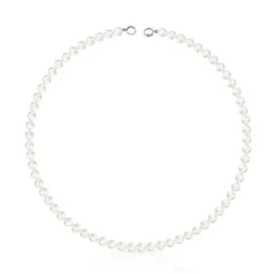 Silver TOUS Hold Necklace with Pearls 42cm.