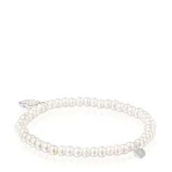 Silver TOUS Icon Color bracelet with pearls