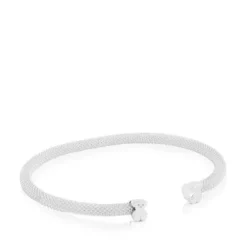 Silver TOUS Mesh Bracelet Bear motif