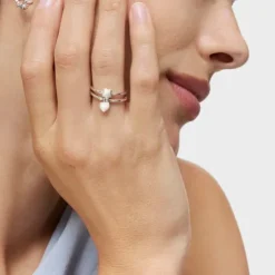 Silver TOUS Mini Icons flower-heart motifs Rings set