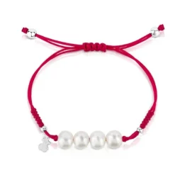 Silver TOUS Pearls Bracelet with pearls