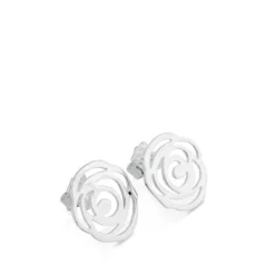 Silver TOUS Rosa d'Abril Earrings 1,5cm.