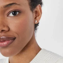 Silver TOUS Super Power Earrings with Pearls Bear motif