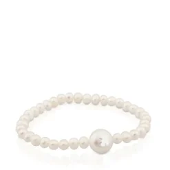 Silver TOUS Sweet Dolls Bracelet with pearls