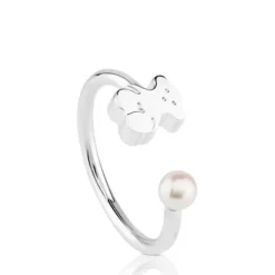 Silver TOUS Sweet Dolls Ring with pearl