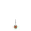 Silver TOUS Vibrant Colors Pendant with carnelian and blue enamel