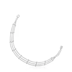 Silver triple Chain bracelet TOUS Basics