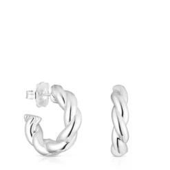 Silver Twisted Earrings