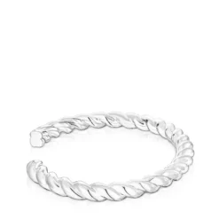 Silver Twisted Rigid Bracelet