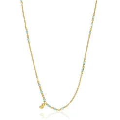 Silver vermeil and amazonite Necklace Bold Bear