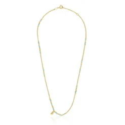 Silver vermeil and amazonite Necklace Bold Bear