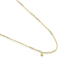 Silver vermeil and amazonite Necklace Bold Bear