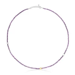 Silver vermeil and amethyst TOUS Joy Bits necklace