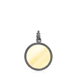 Silver Vermeil and Dark Silver Minne Pendant