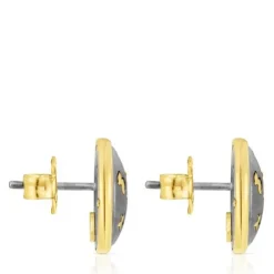 Silver vermeil and dark silver Twiling Earrings