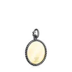 Silver Vermeil and Dark Silver Minne Pendant