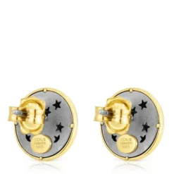 Silver vermeil and dark silver Twiling Earrings