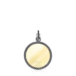 Silver Vermeil and Dark Silver Minne Pendant
