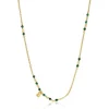 Silver vermeil and malachite Necklace Bold Bear
