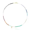 Silver vermeil Bold Bear Necklace with gemstones