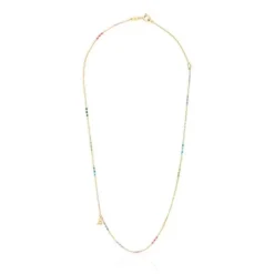 Silver vermeil Bold Bear Necklace with enamel