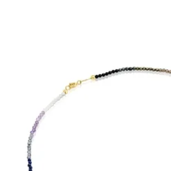 Silver vermeil Bold Bear Necklace with gemstones