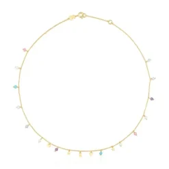 Silver Vermeil Cool Joy Necklace with Gemstones