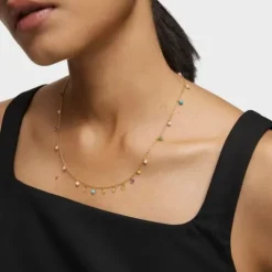 Silver Vermeil Cool Joy Necklace with Gemstones
