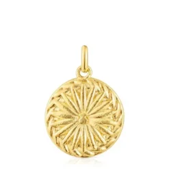 Silver vermeil crochet bear Medallion Efecttous