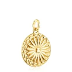 Silver vermeil crochet bear Medallion Efecttous