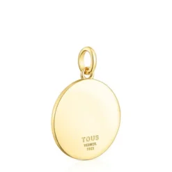 Silver vermeil crochet bear Medallion Efecttous