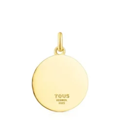 Silver vermeil crochet bear Medallion Efecttous