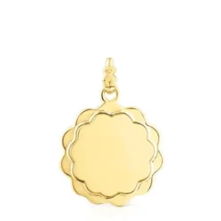 Silver vermeil floral Medallion Efecttous