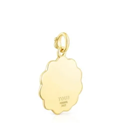 Silver vermeil floral Medallion Efecttous