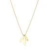 Silver Vermeil Fragile Nature laurel leaf Necklace