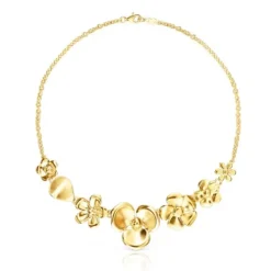 Silver Vermeil Fragile Nature flowers Necklace