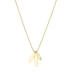 Silver Vermeil Fragile Nature laurel leaf Necklace
