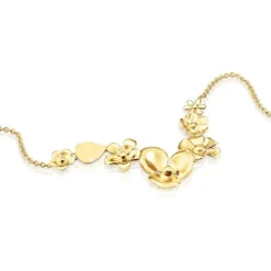 Silver Vermeil Fragile Nature flowers Necklace