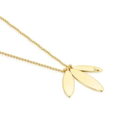 Silver Vermeil Fragile Nature laurel leaf Necklace