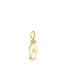 Silver Vermeil Fragile Nature Pendant with Gemstones